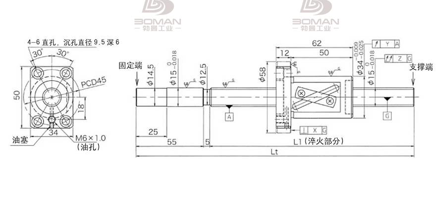 KURODA GG1520AS-BALR-1500A 黑田精工丝杆规格说明
