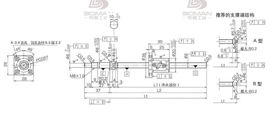 KURODA GP0802DS-AAFR-0250B-C3F 黑田精工丝杆质量怎么样
