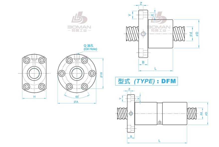 TBI DFM0325T-4 tbi滚珠丝杆 设计计算